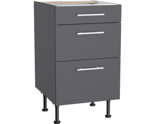 Optifit Ingvar420 ladenonderkast BxDxH 50 x 58,4 x 87 cm Frontkleur antraciet mat Corpuskleur grijs
