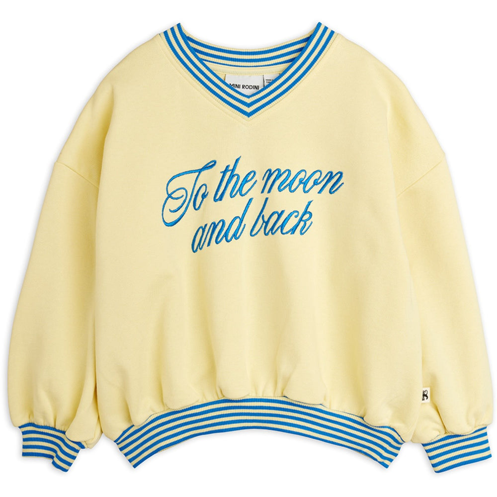 Køb Mini Rodini Yellow To The Moon Emb Sweatshirt
