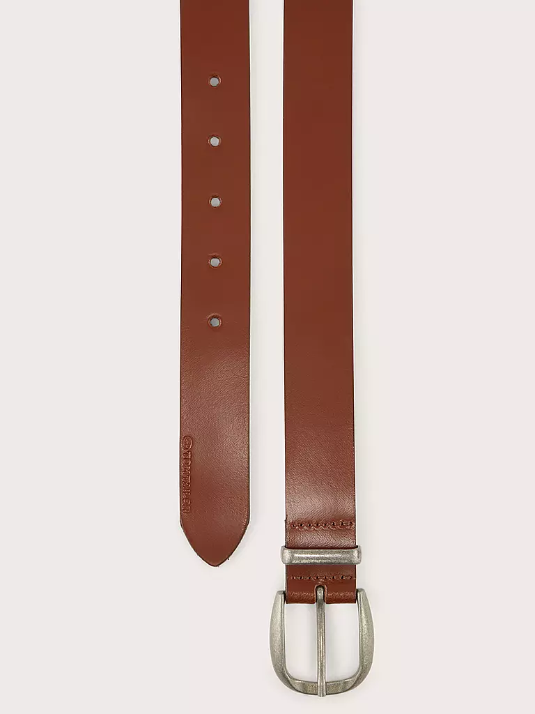 TOM TAILOR Ledergürtel braun