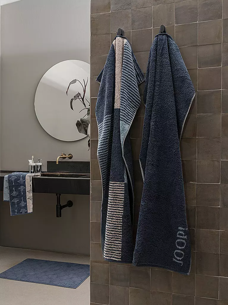 JOOP Handtuch 50x100cm DIVIDED SQUARES Aqua  dunkelblau