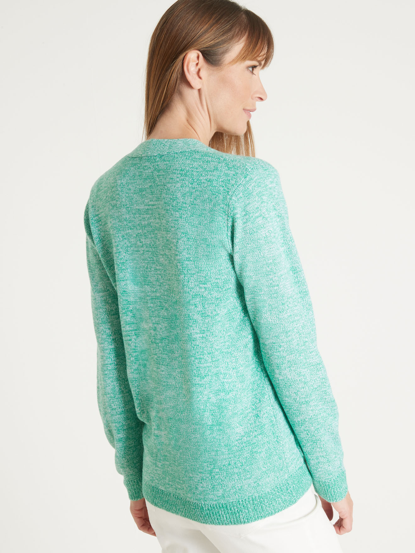 Gilet classique en maille chinée