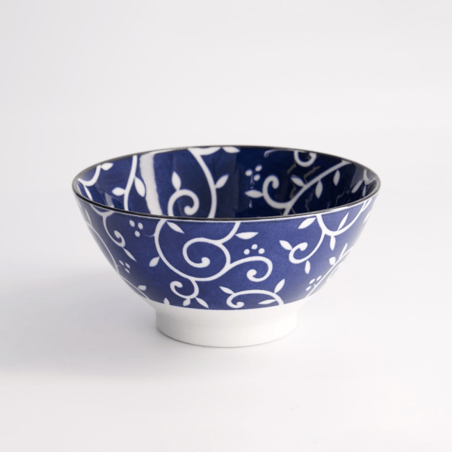 Tokyo Blauwe Karakusa Ramen Kom 18x9cm