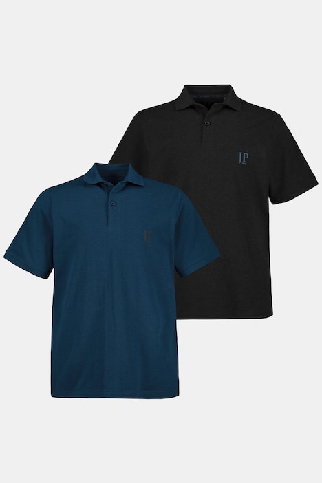 JP 1880 Poloshirts, Basic, 2er-Pack, Piqué, gekämmte Baumwolle
