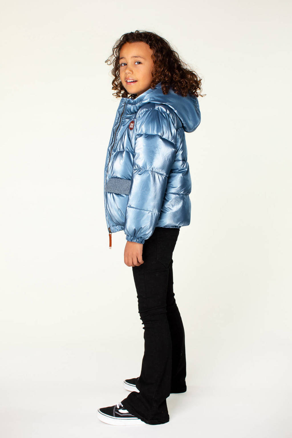 Moodstreet gewatteerde winterjas Julie zachtblauw