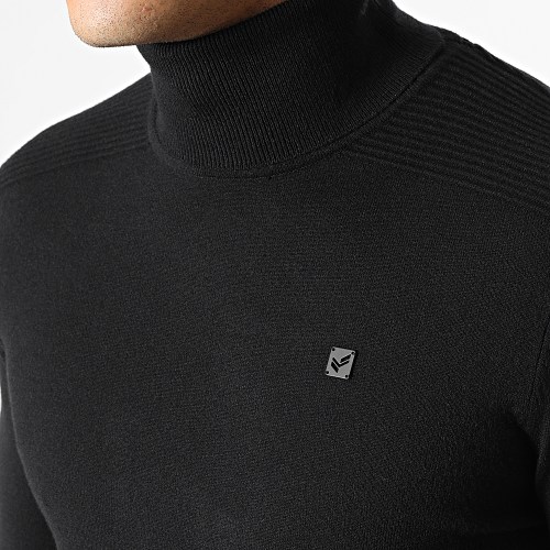 Pull Col Roulé Arian Noir