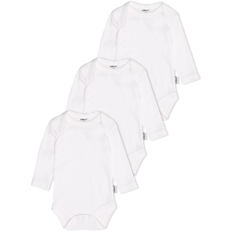 Liliput Langarmbody im 3er-Pack basic weiß