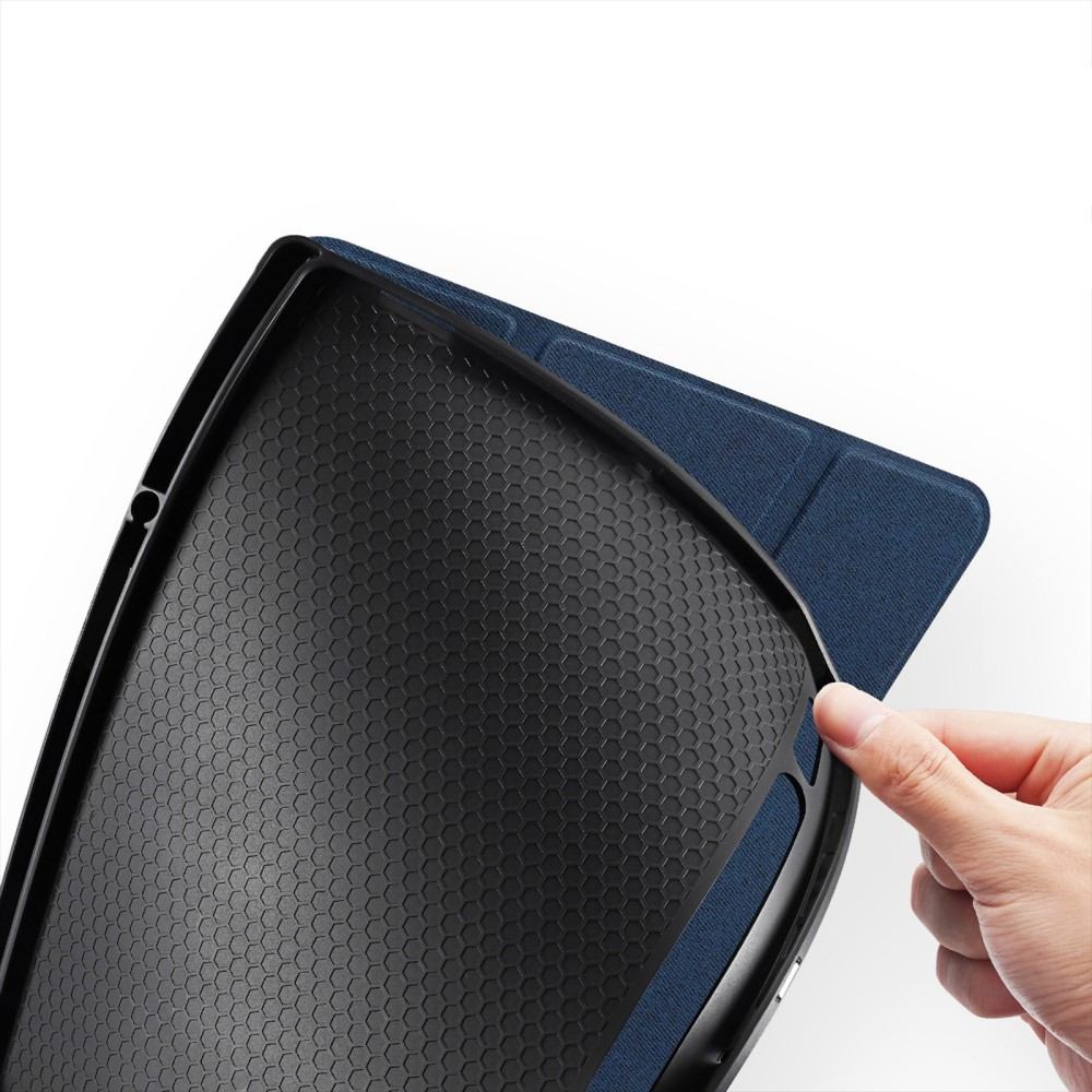 Samsung Galaxy Tab S9 Ultra Tasche Smart Cover Hülle Stoff Design mit S-Pen Halterung - Blau