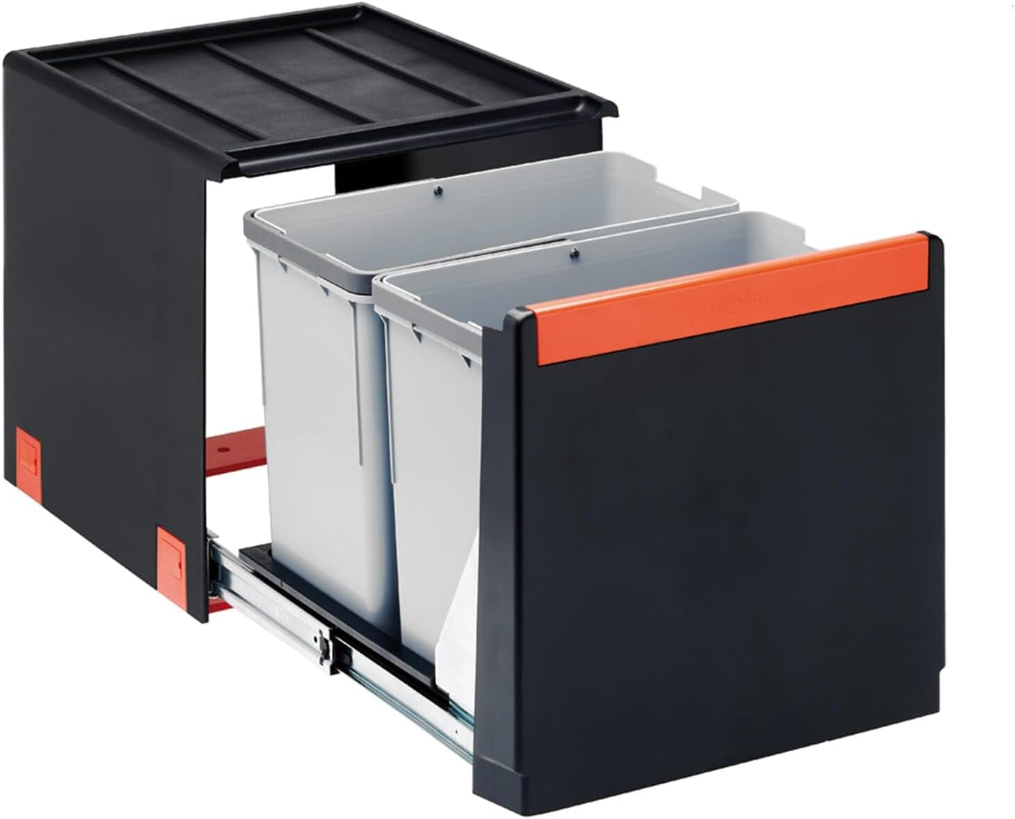 Franke Kitchen Systems Sorter von Abfällen Cube 40 134.0039.332, 34,8 x 33,5 x 40,7 cm, Schwarz