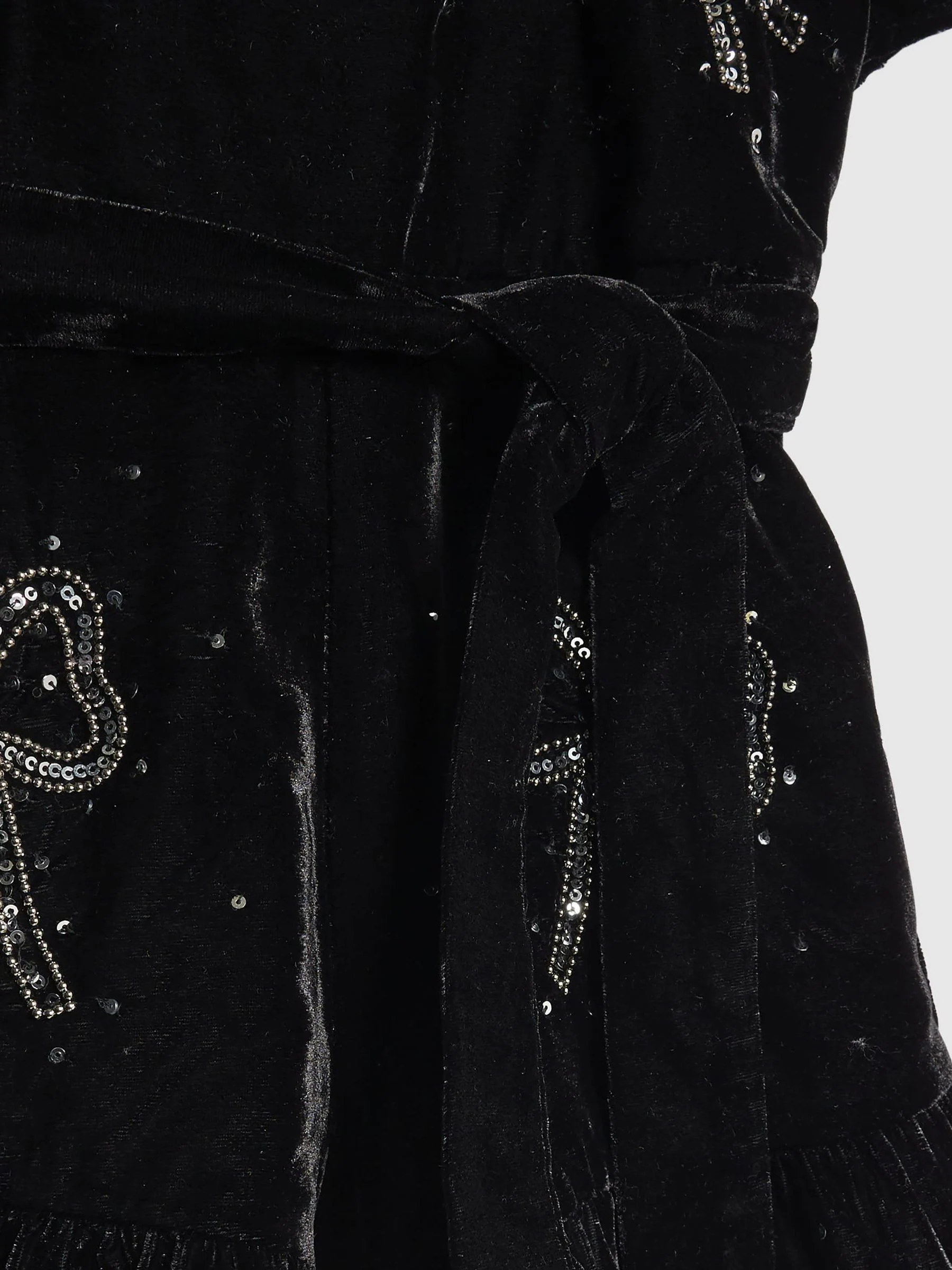 River Island Girls Velvet Bow Playsuit