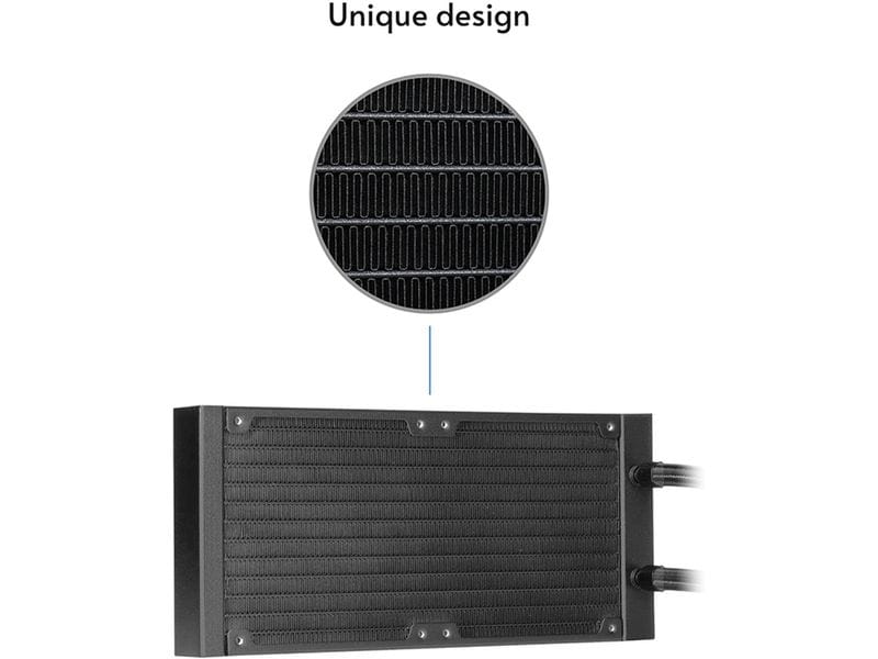 Chieftec Wasserkühlung Iceberg 240 DARK All-In-One CPU-Kühler mit Infinity-Mirror ARGB Kühlblock