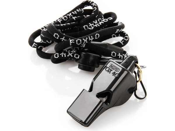WHISTLE FOX 40 CMG MINI OFFICIAL svart + STRING 9401-0008