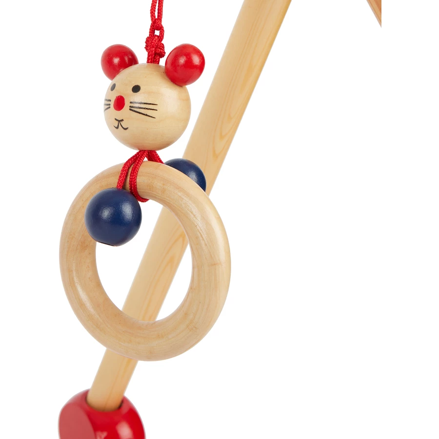 bieco Baby Holz-Gym mit Spielbogen, höhenverstellbar