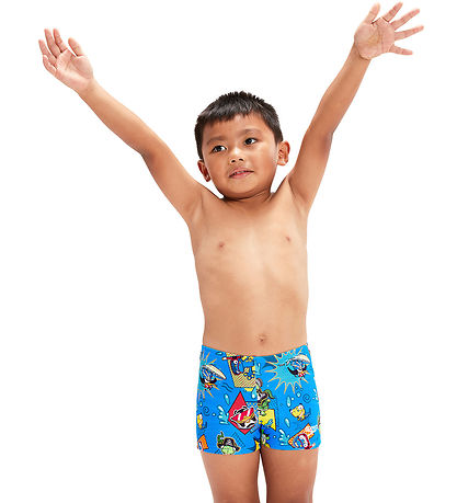 Speedo Badehose - Digital Allover Aquashorts - Blau/Gelb