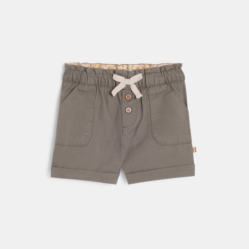 Short taille haute vert kaki bébé fille Vert