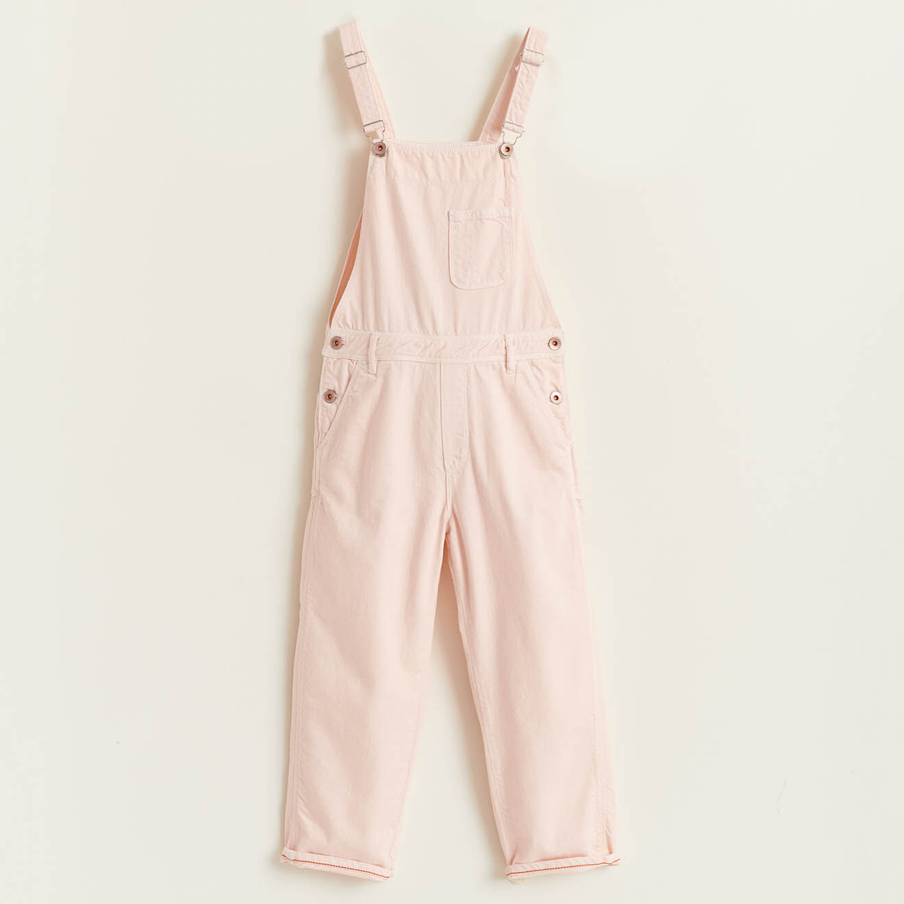 Bellerose Salopette en denim Pepino rose pâle