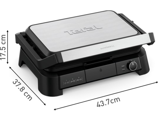 TEFAL - Grill viandes GC520DE0 SuperGrill 3 en 1