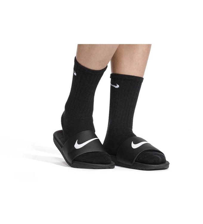Nike Kawa Kids' Slide Nike Kaw,BLA BLACK-WHITE
