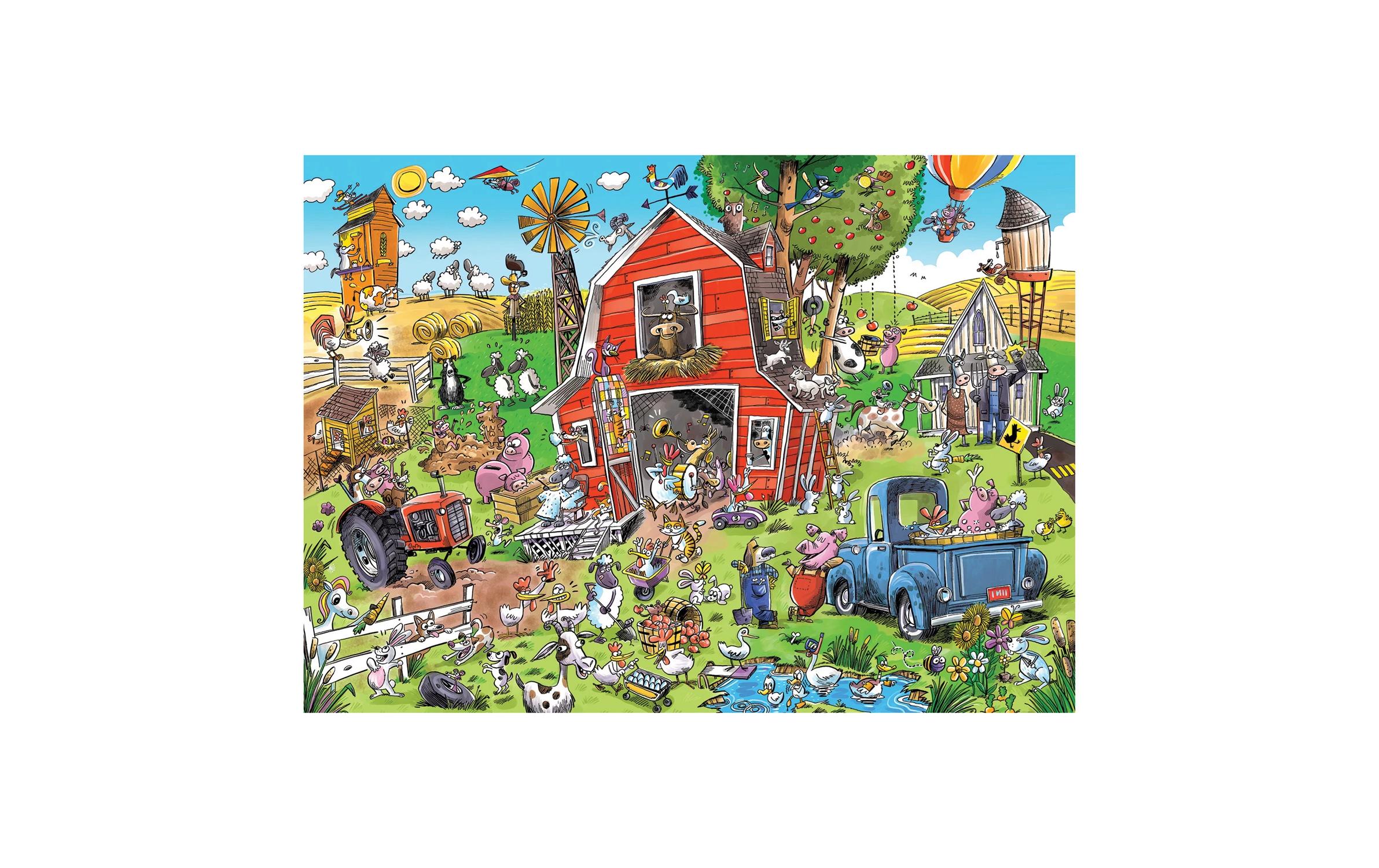Puzzle Verrückter Bauernhof 350 TeileSpiel für die ganze Familie