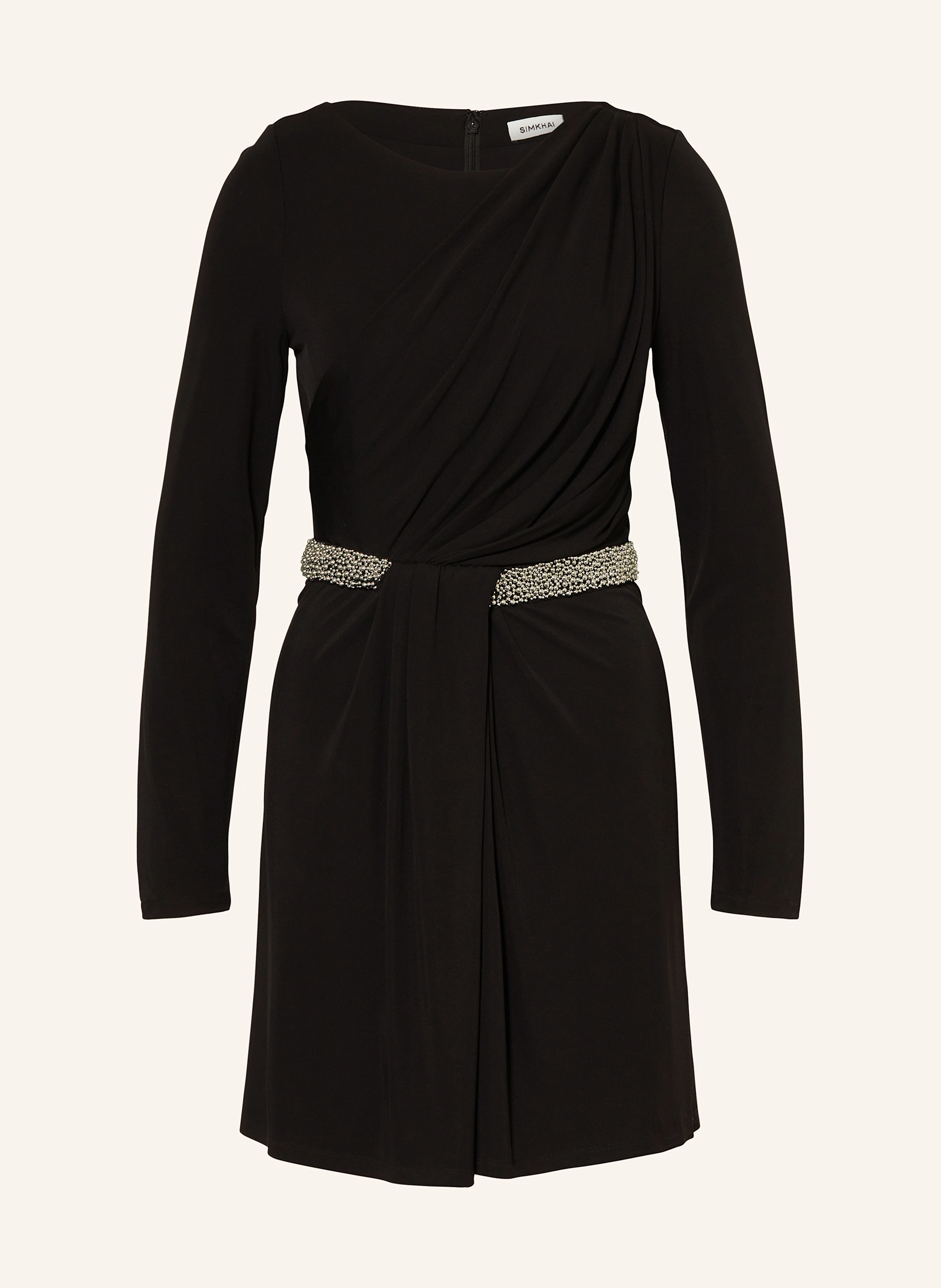 SIMKHAI Jerseykleid TULIA mit Schmuckperlen