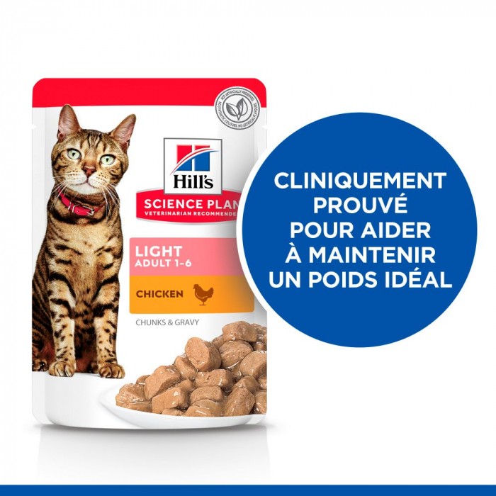 HILL'S Science Plan Light Adult en Sachets - Pâtée pour chat