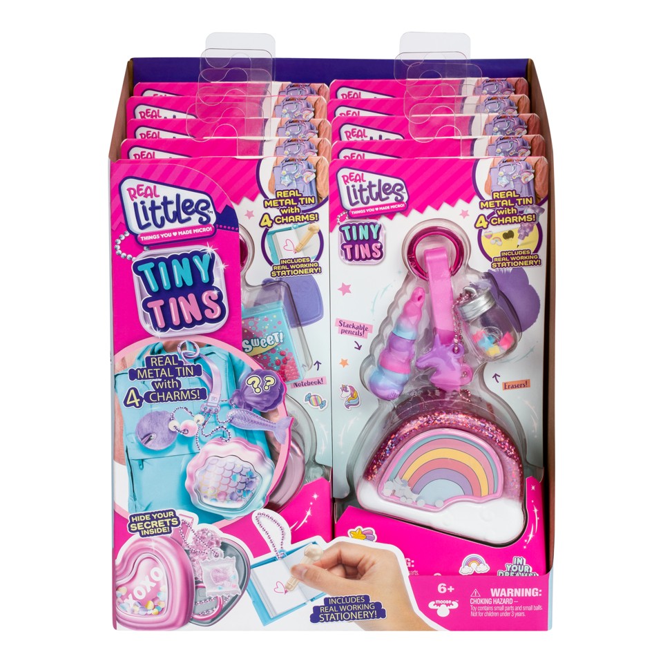Real Littles Mini dåser med charms af skoleredskaber - Clip on Playset
