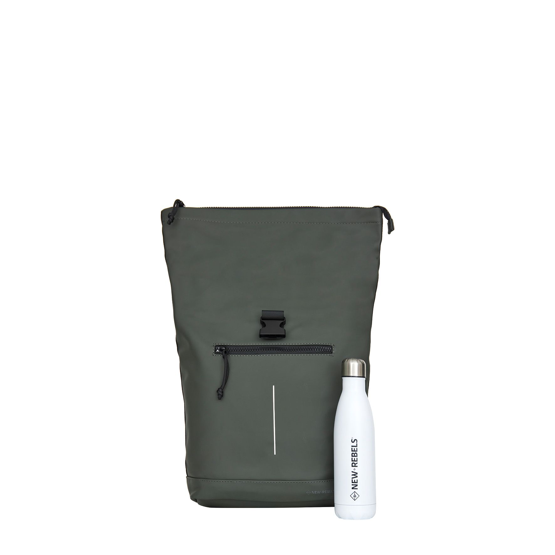 New Rebels Mart New York Rolltop Backpack Night Darkgreen