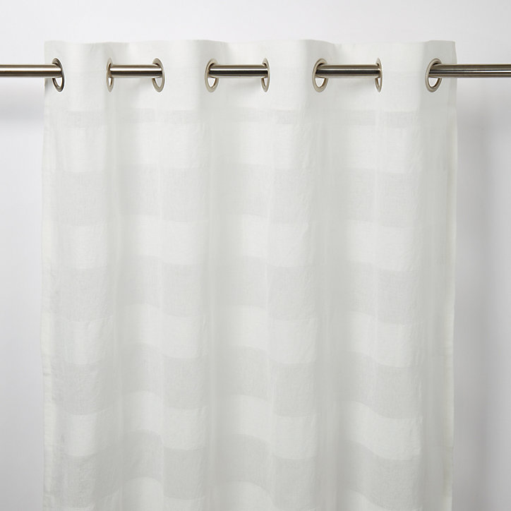 Voilage GoodHome Bahna naturel l.140 x H.260 cm