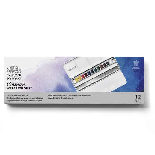 WINSOR & NEWTON Cotman™ erweiterbarer 12-teiliger Reisekasten
