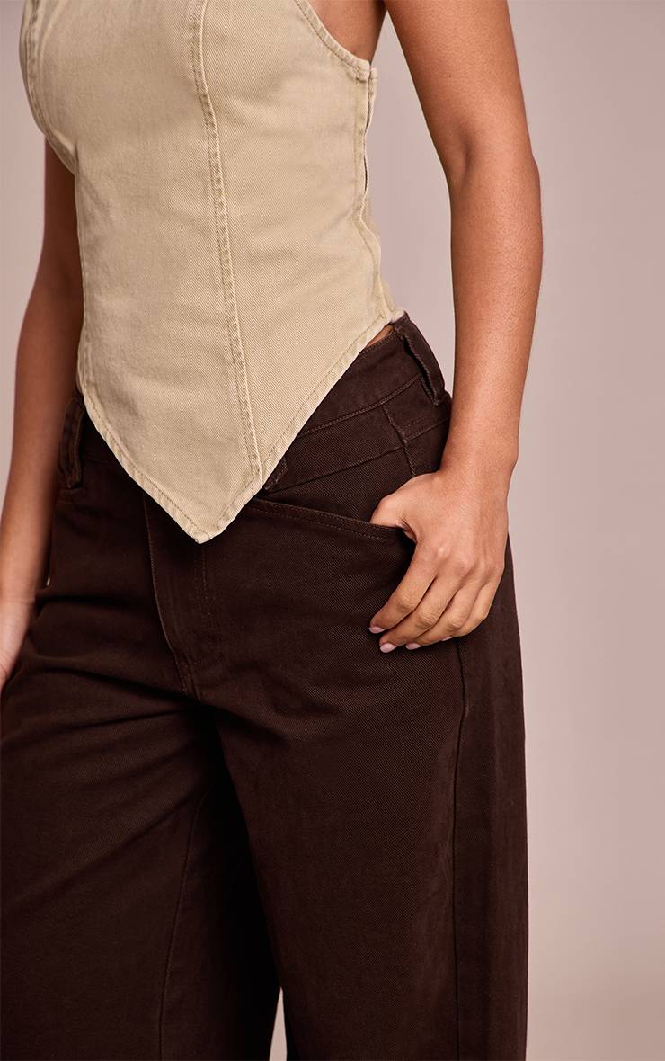 Dark Chocolate Jean Petite Large Teinté
