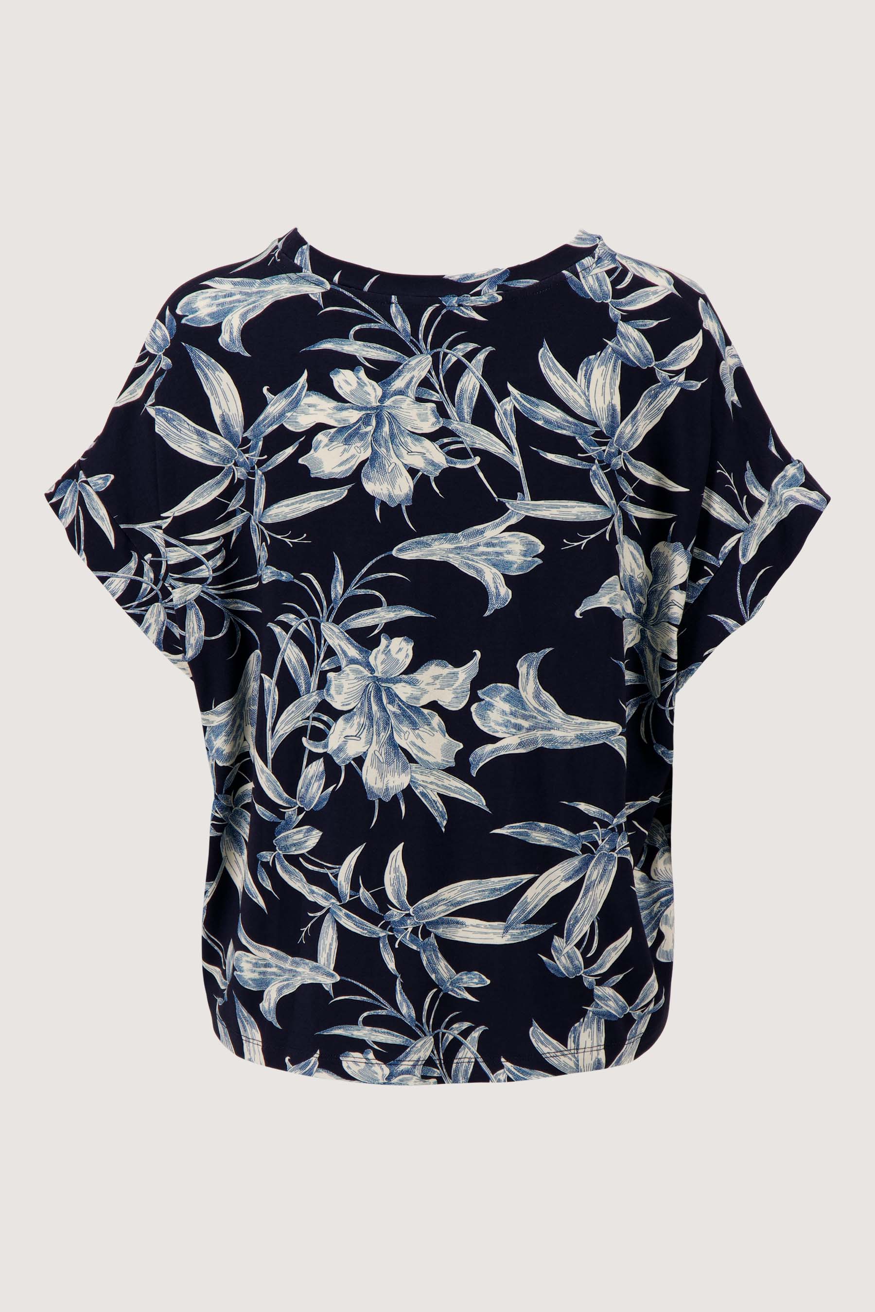 jersey top met bloemprint