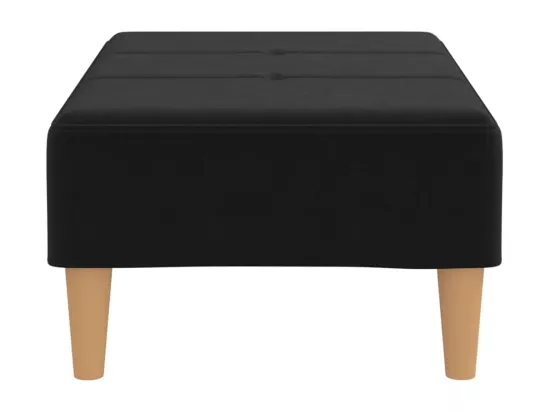 Repose-pied Noir 78x56x32 cm Tissu