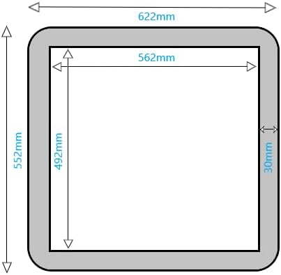 Adapterrahmen für Kochfelder | 492 × 562mm | passgenaue Maßanfertigung | einfache Montage | perfekte Küchenoptik.