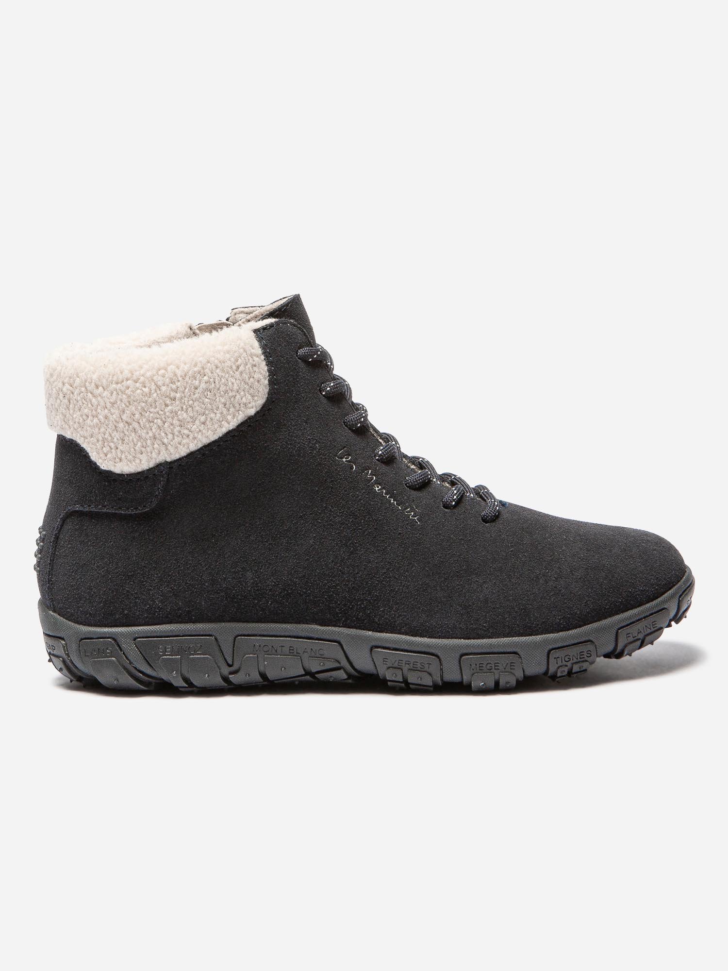 Boots Femme Doublée Feutrine Cuir Marine