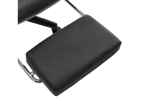 Chaise de jeu avec repose-pied Noir et doré Cuir artificiel