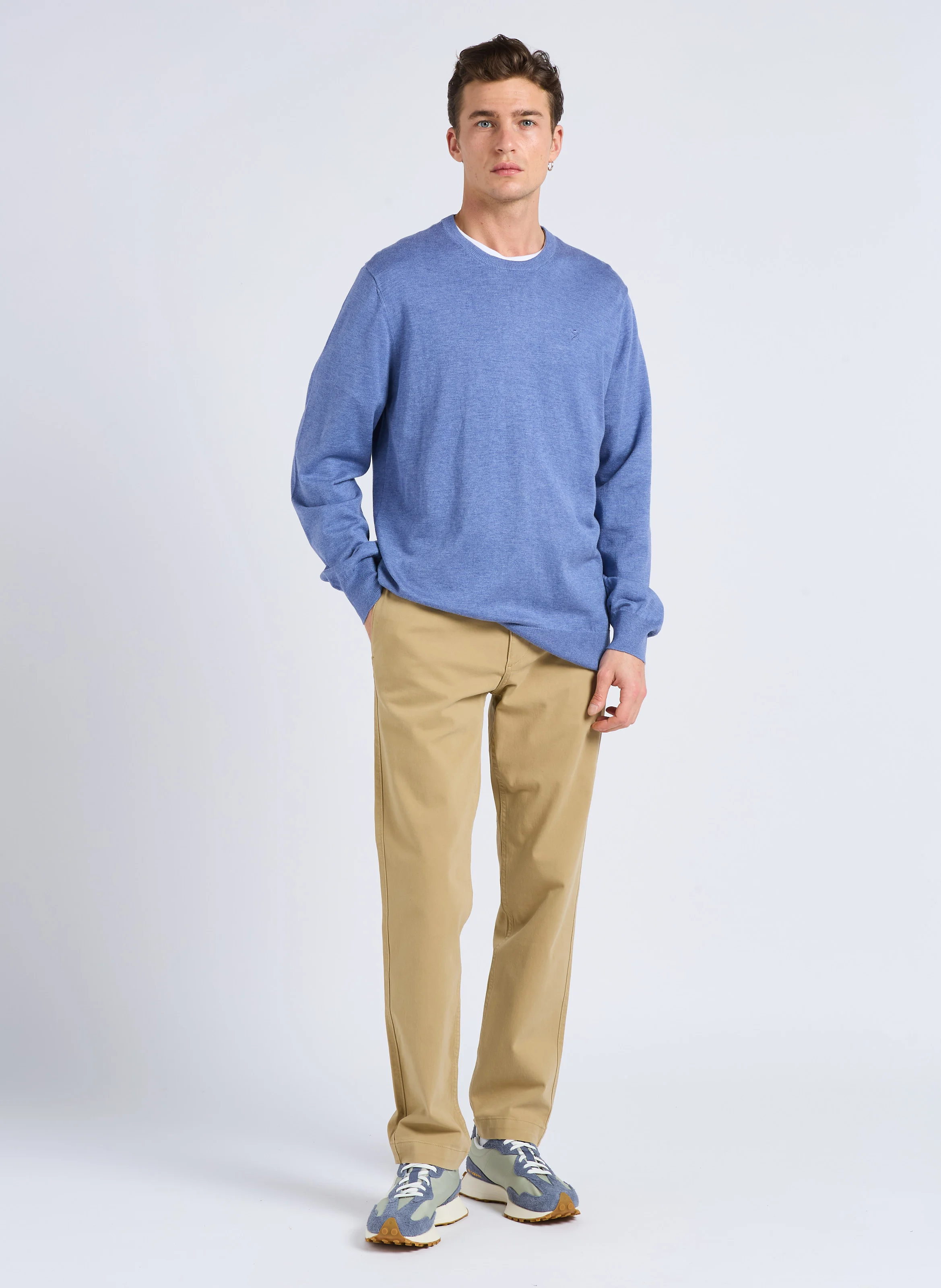 Pantalon slim en coton mélangé | Doré