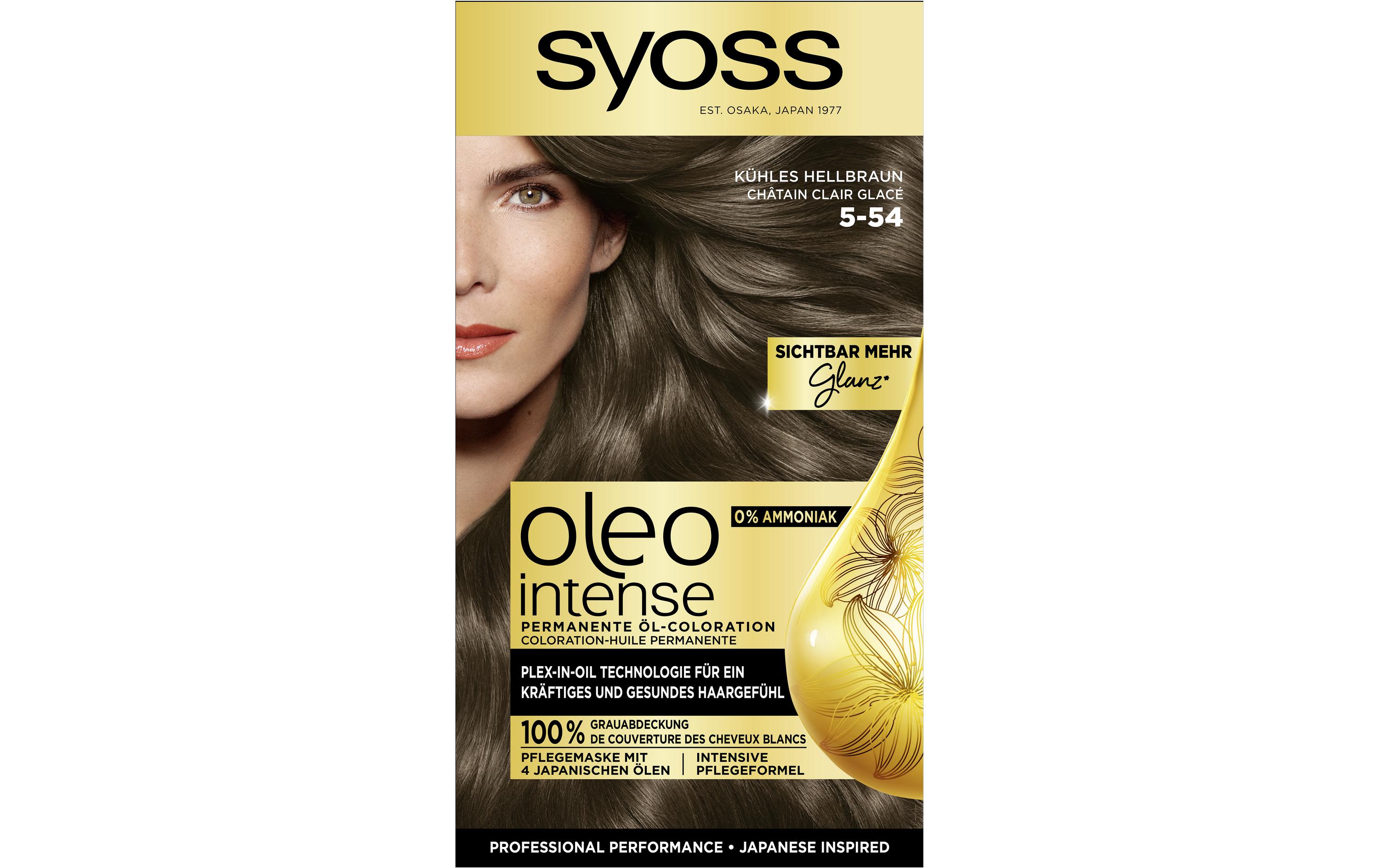 Haarcoloration Oleo Intense 5-54 Kühles HellbraunPermanente Öl-Haarfarbe für tiefere Farbintensität und Haltbarkeit