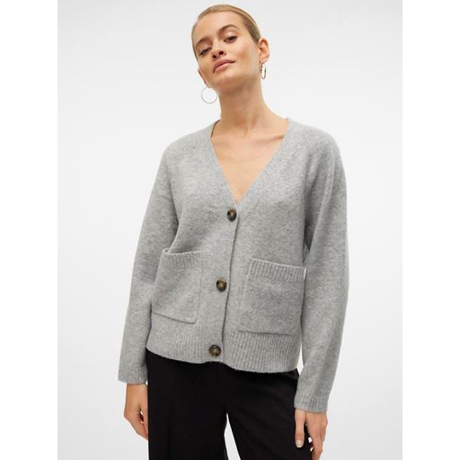 Vero Moda Boom Cardigan, Light Grey Melange, M