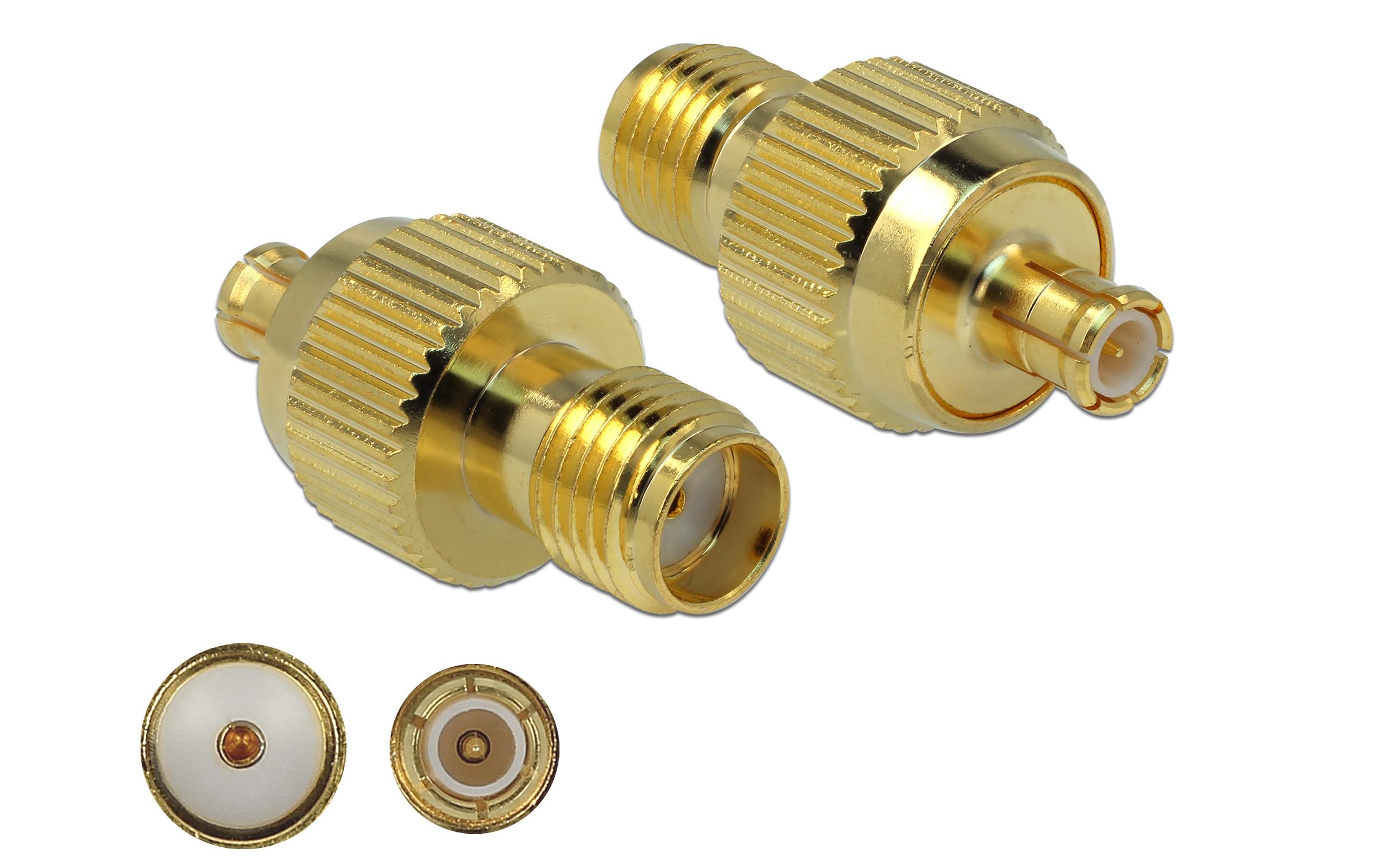 Antennenadapter 3 GHz, SMA Buchse (f) - MCX Stecker (m)Delock Adapter SMA Buchse zu MCX Stecker 3 GHz