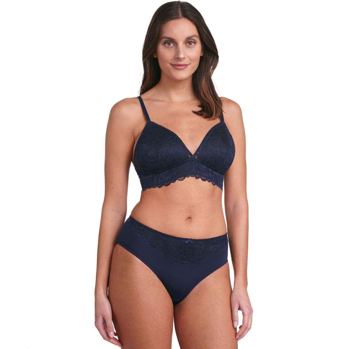 Gina Benotti Damen Bralette-BH mit Spitze dunkelblau