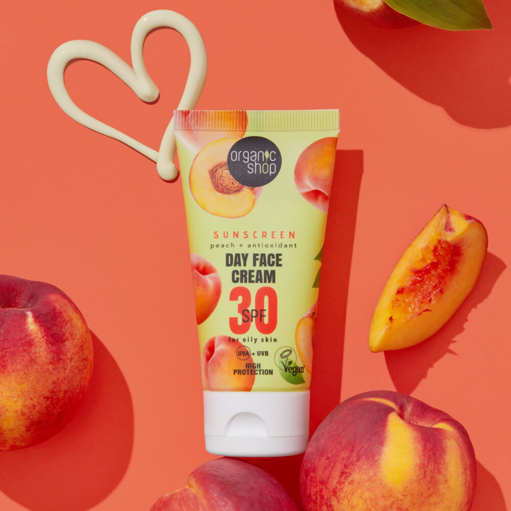Organic Shop Zonnebrandcréme Gezicht SPF 30 Vette huid50 ml