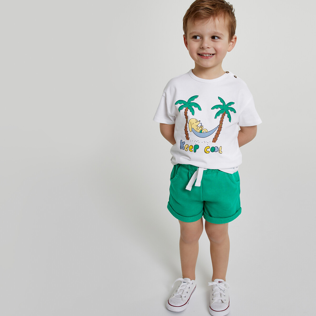 COLEÇÃO LA REDOUTE<br>Conjunto de 2 peças, camiseta e shorts