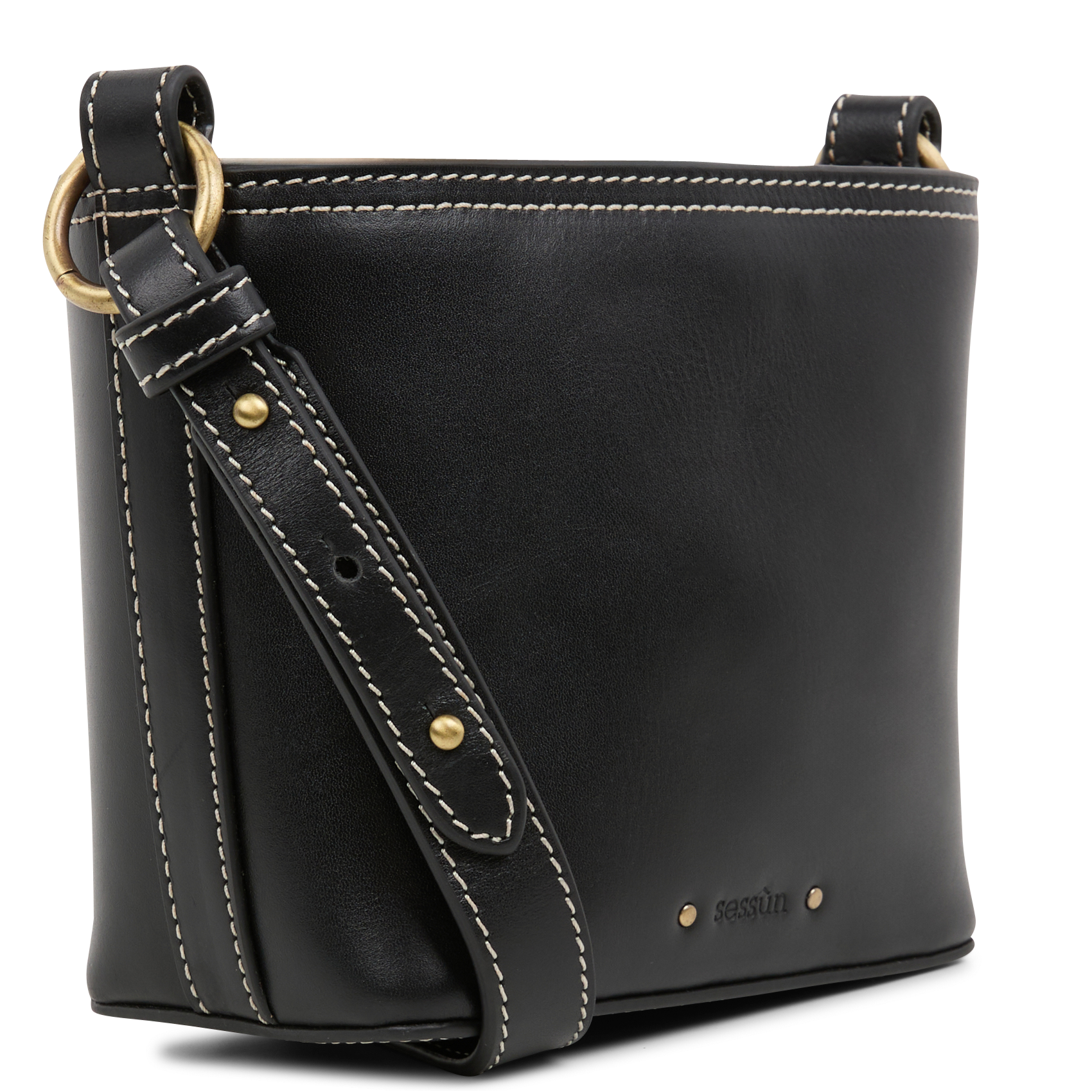 TIGO - Sac bandoulière en cuir | Noir