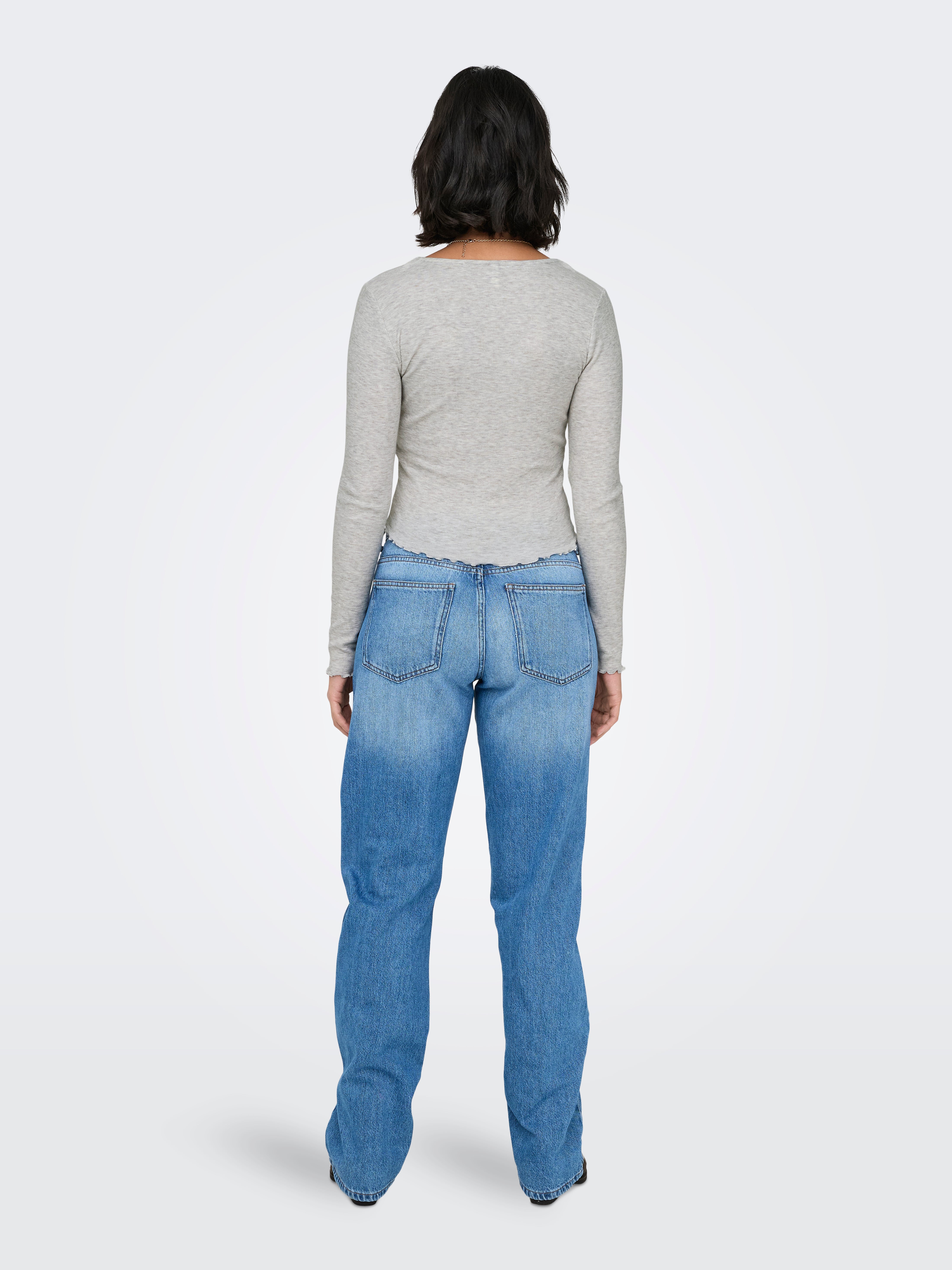 ONLLINA Top Light Grey Melange