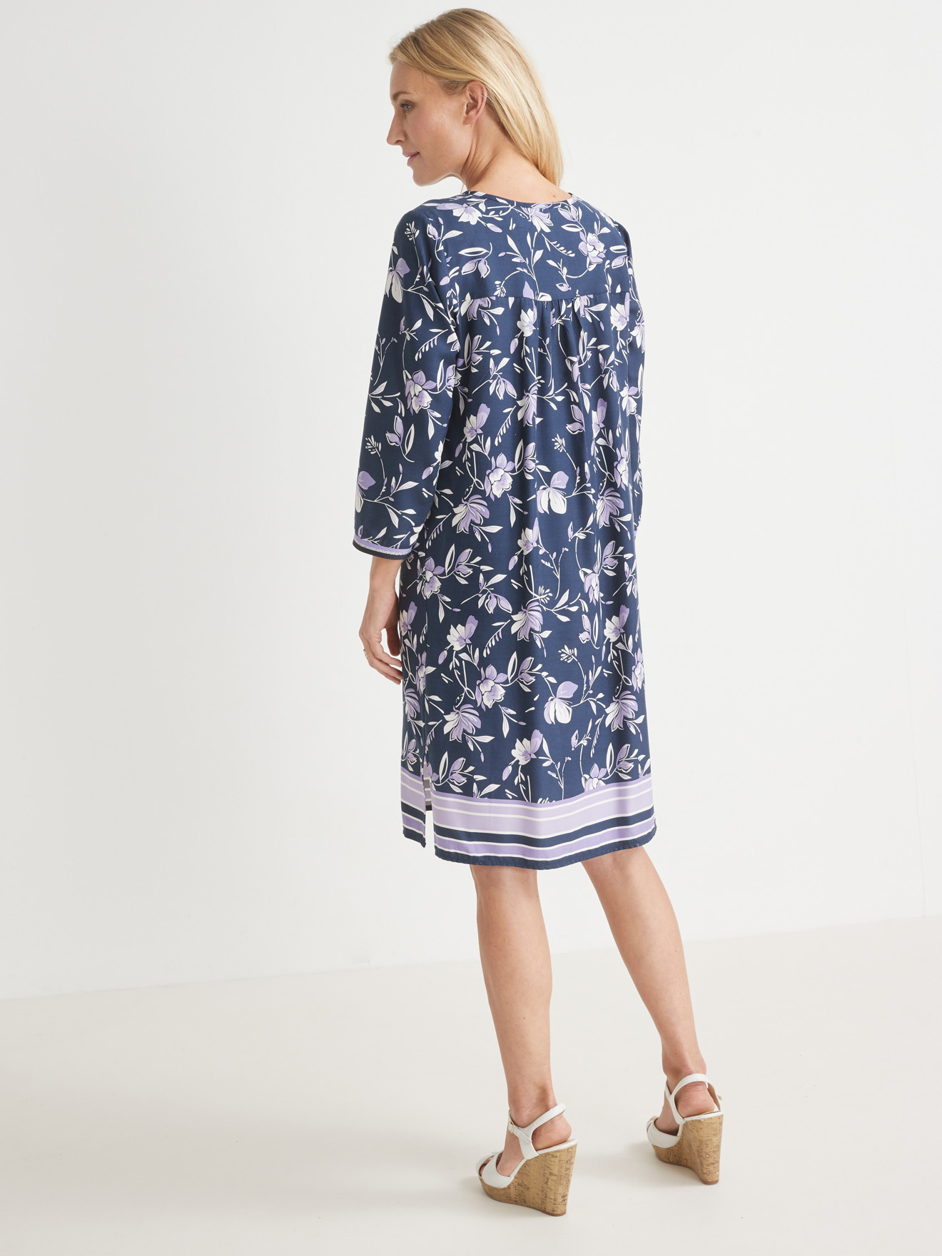 Robe fluide manches 3/4