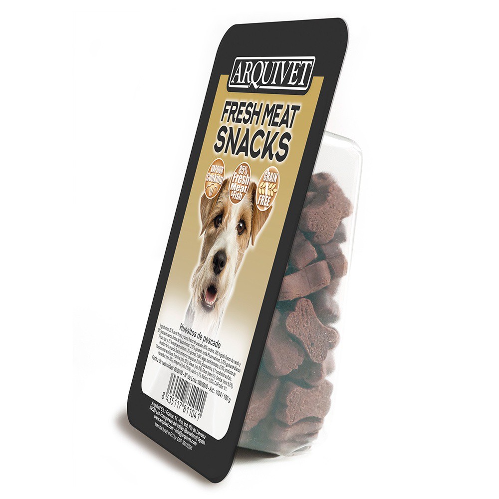 Petiscos frescos de carne para cães 