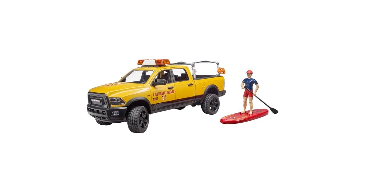 bruderDodge RAM 2500 Reddingsbrigadeauto met strandwacht Modelvoertuig  (02506)