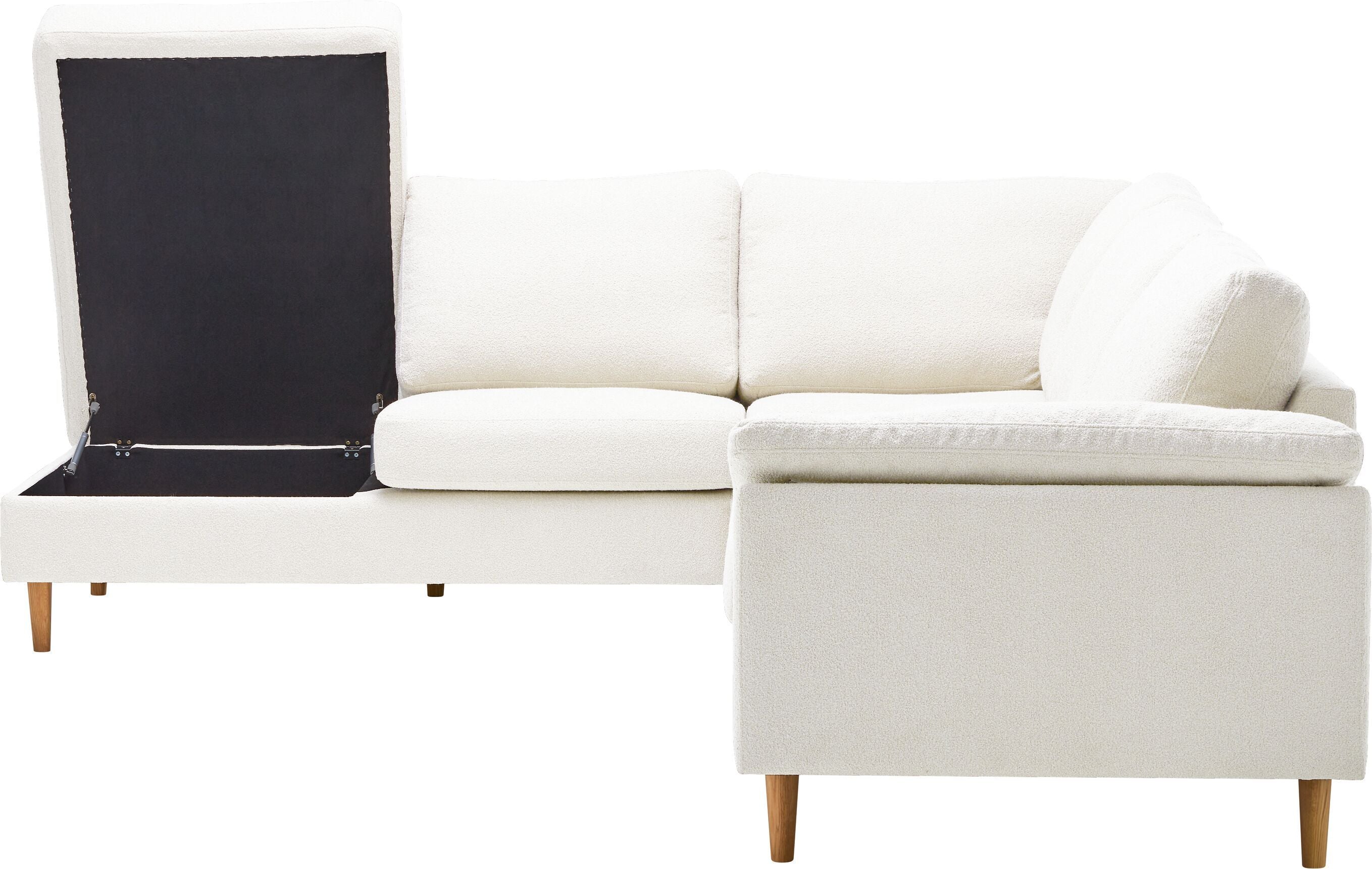 DIENER B St Enna 2.5er Sofa Otto L weiss - Weiss / B: 279.0 cm x T: 225.0 cm x H: 81.0 cm