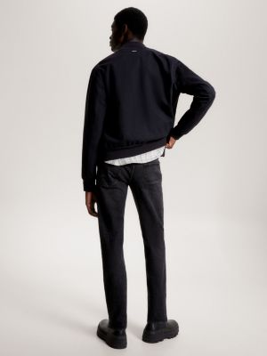 Calça jeans preta Denton de corte reto e ajustado