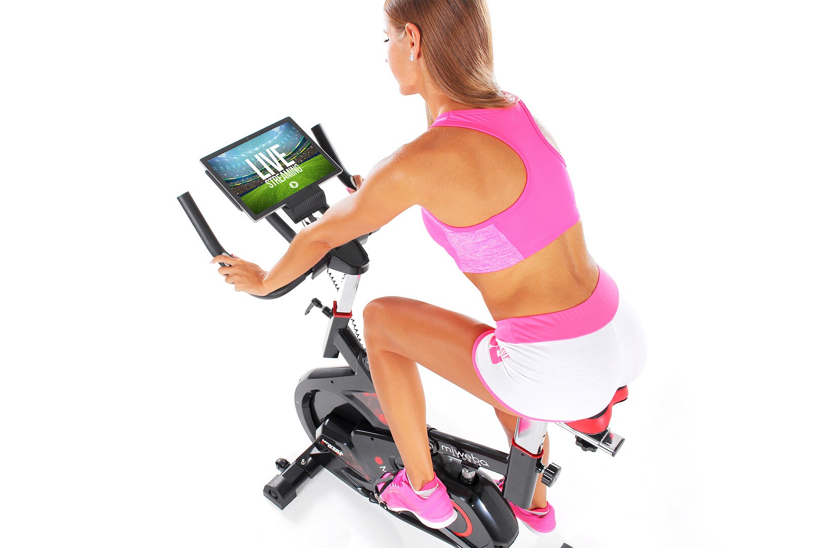 Miweba Sports Indoor Cycle MS300, 13 kg Schwungrad, für zuhause geeignet (Schwarz)