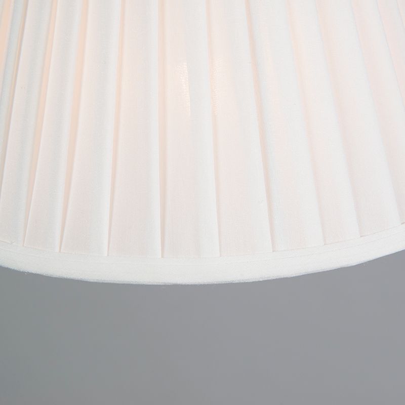 Plisse lampenkap wit rond schuin 25/15/16,5